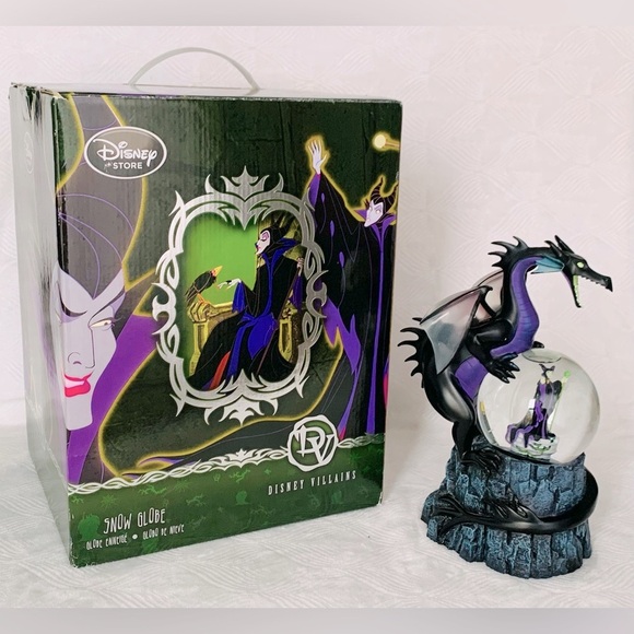 Disney Store Disney Villains Maleficent Dragon Musical Snow Globe - Picture 3 of 13